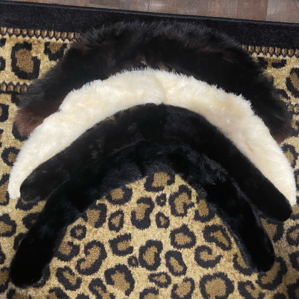 4 vintage mink and rabbit stoles scarf